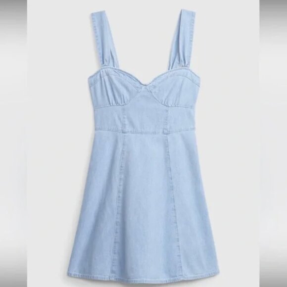 Gap 100% Cotton Sweetheart Mini Dress XL - Picture 2 of 10